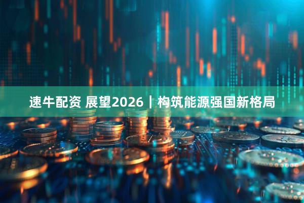 速牛配资 展望2026｜构筑能源强国新格局